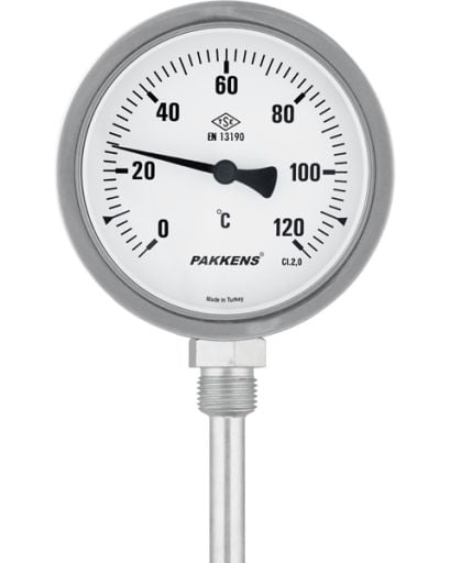 Ø100mm Alttan Bağlantılı Komple Paslanmaz Bi-Metal Termometre, Sıcaklık Ölçerler